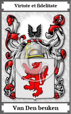 Van Den beuken Family Crest Download (JPG)  Book Plated - 150 DPI